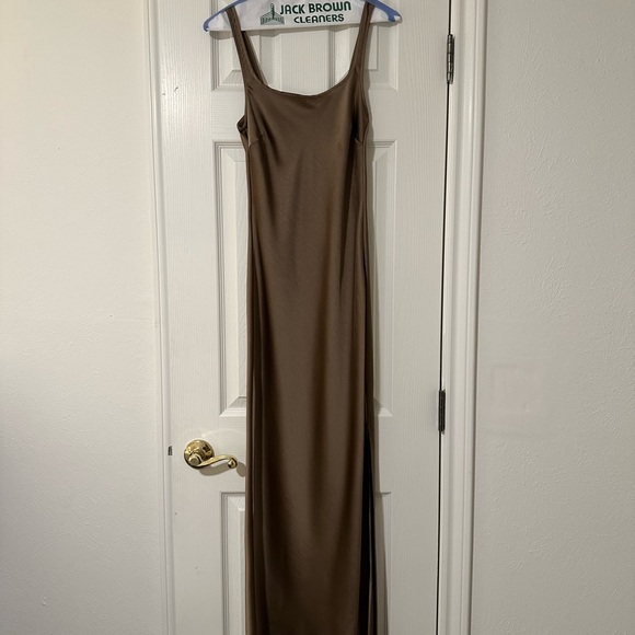 Slip Dress - Samsøe Samsøe Sunna Dress - Lead Gray - Picture 2 of 9